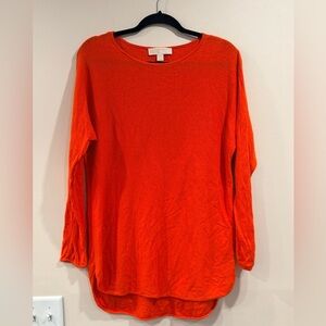 🔥Michael Kors Women's Orange Long Sleeve Top Size M EUC🔥